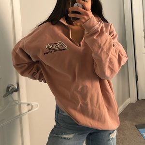 Oversized VINTAGE Quarter Zip Sweater ROOTS